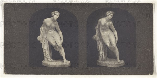 Optical illusion of a drawing of a sculpture; 1850s; Lithograph