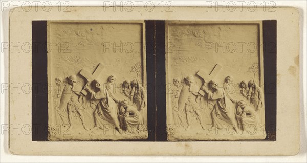 Jesus console les filles d'Israel qu'ile suivant; French; about 1860; Albumen silver print