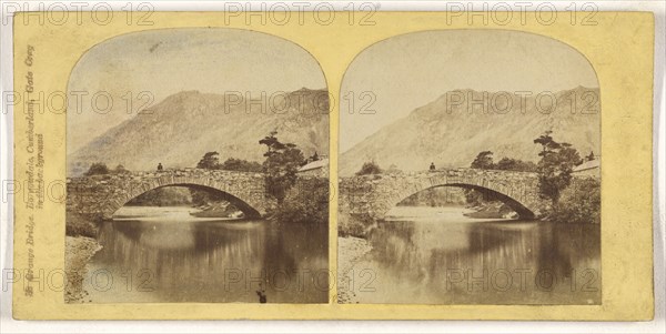 Grange Bridge, Borrowdale, Cumberland, Gate Crag in the background; British; about 1860; Albumen silver print