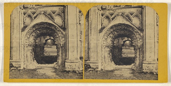 Norman Doorway, Glastonbury Abbey; British; about 1860; Albumen silver print