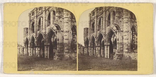 Whitby Abbey - South Aisle looking West; British; about 1860; Albumen silver print