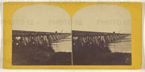 North Platt Bridge, 1st Crossing; British; about 1865; Albumen silver print