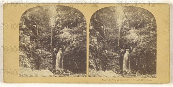 Scale Force, Buttermere, Height 196 feet., British; about 1860; Albumen silver print