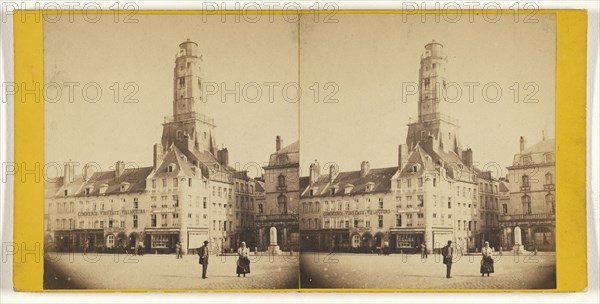 View of Commerce Vins Eaux Vie Liqueurs building; French; about 1865; Albumen silver print