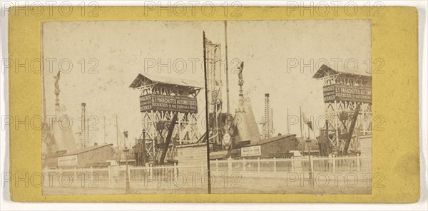 View of a French fair or carnival; French; about 1865; Albumen silver print