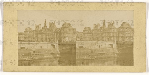 Hotel de Ville; French; about 1865; Albumen silver print