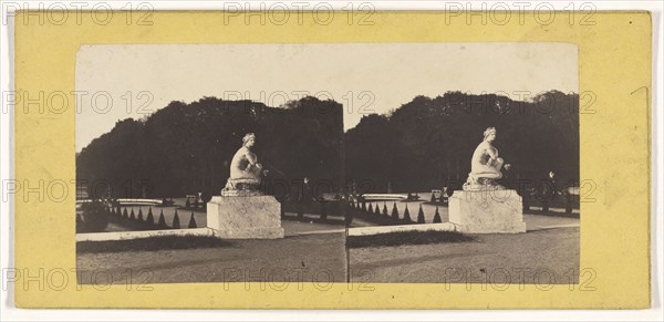 View of Fontainebleu?; French; about 1865; Albumen silver print