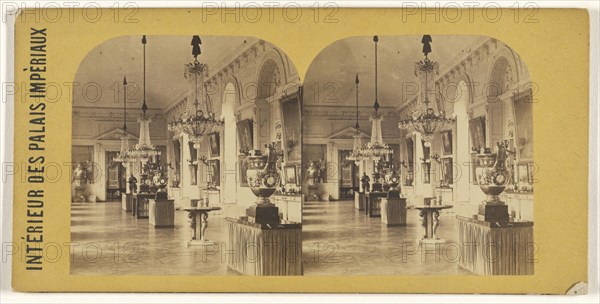 Grande Galerie, Trianon.,Interieur des Palais Imperiaux; French; about 1865; Albumen silver print