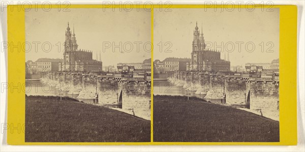General view of Dresden; German; about 1870; Albumen silver print