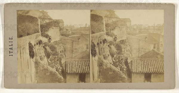 La Roche Tarpeienne; Italian; about 1867; Albumen silver print