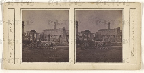 Forum romanum; Italian; about 1860; Albumen silver print