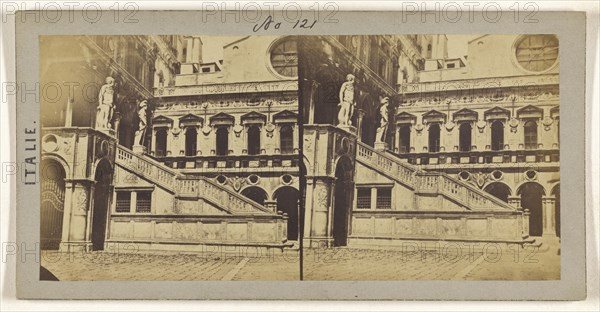 Lescalier des Geants a Venise; Italian; about 1865; Albumen silver print