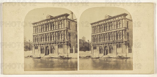 Palace Veudramide of the Duchess of Berry, Venice No. 2; Italian; about 1865; Albumen silver print
