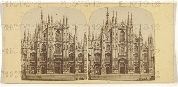 Front of the Dome. Milan; Italian; about 1865; Albumen silver print