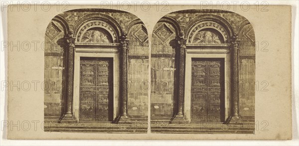Giovanni di Bologna's Bronze Gate in the Dome, Pisa; Italian; about 1865; Albumen silver print