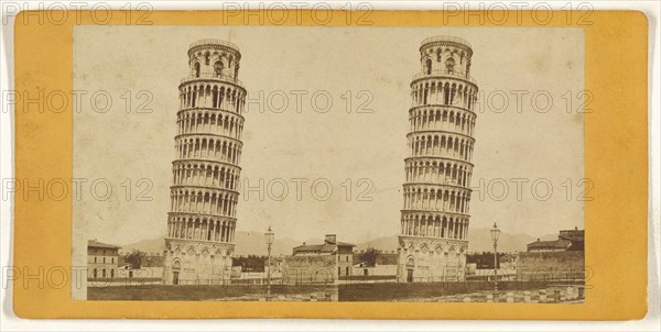 Leaning Tower of Pisa; Italian; about 1865; Albumen silver print