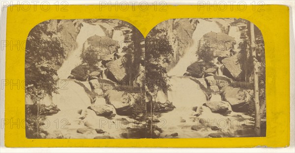 Cascade de glaise chute interieure, Suisse, Switzerland; about 1865; Albumen silver print