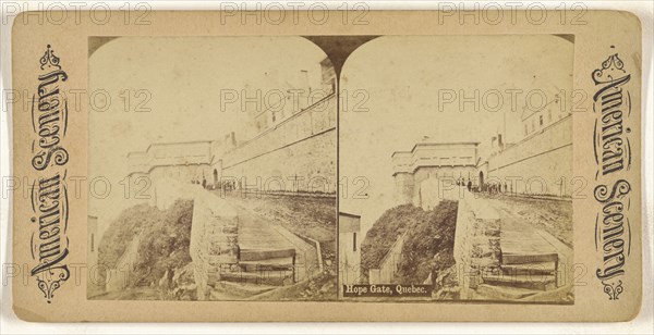 Hope Gate, Quebec; Canadian; about 1870; Albumen silver print