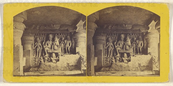 Domar Leyna, Mahadce & Parbati, Ellora; about 1870; Albumen silver print