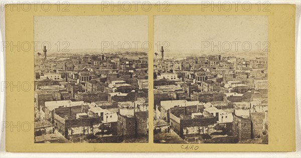 Vue du Caire de la mosq. Touloun; about 1860; Albumen silver print