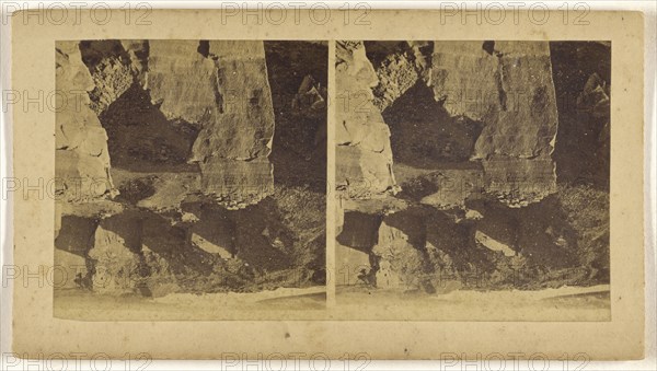 Hagar Silsila, Sandstone quarries; about 1860; Albumen silver print