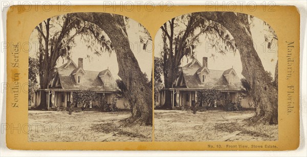 Front View, Stowe Estate, Mandarin, Florida; American; about 1870; Albumen silver print