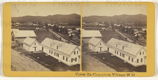 View in Campton Village N.H; American; about 1870; Albumen silver print