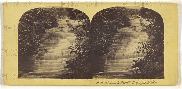 Fall at Bush Point, Cayuga lake; American; about 1870; Albumen silver print