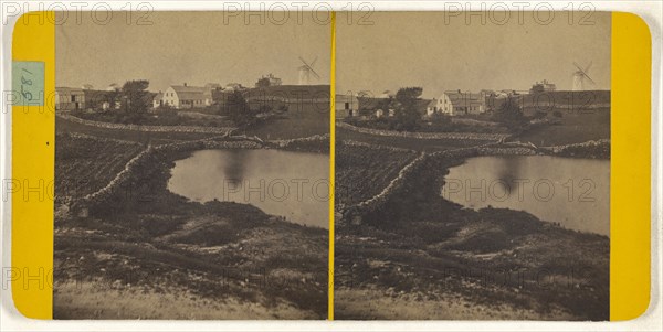 A view of the centre of Black Island, R.I; American; about 1870; Albumen silver print