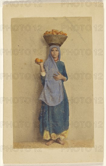 Marchande d'oranges; Wilhelm Hammerschmidt, German, born Prussia, died 1869, about 1860; Hand-colored Albumen silver print