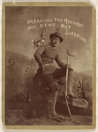 Breaking The Record. Not Dead But Sleeping; American; 1880; Albumen silver print