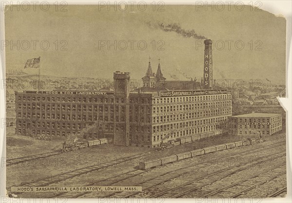 Hood's Sarsaparilla Laboratory, Lowell, Mass; Attributed to C.I. Hood & Company; about 1895; Halftone print