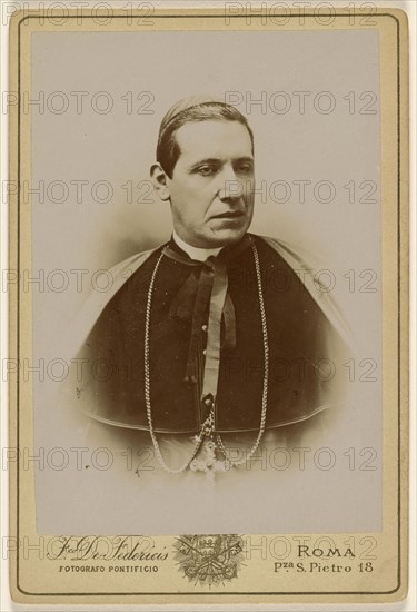 Cardinal Mariano Rampolla Marquis del Tindaro, papal foreign secretary of state, 1887 - 1903; Federico De Federicis Italian