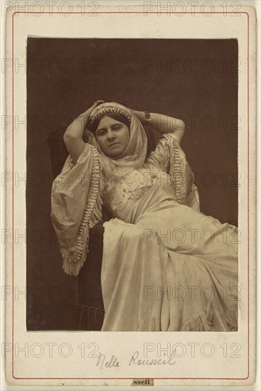 Nelle Rousseil. Role de Cora; French; about 1875; Carbon print