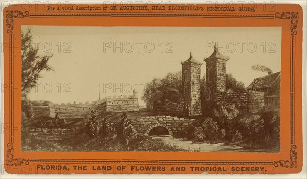 Fort and City Gates of St. Augustine, Fla; American; about 1880; Albumen silver print