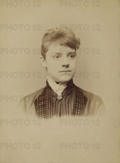 Head shot of an  young woman; J.R. Laughlin, American, active 1860s - 1870s, 1880s; Albumen silver print