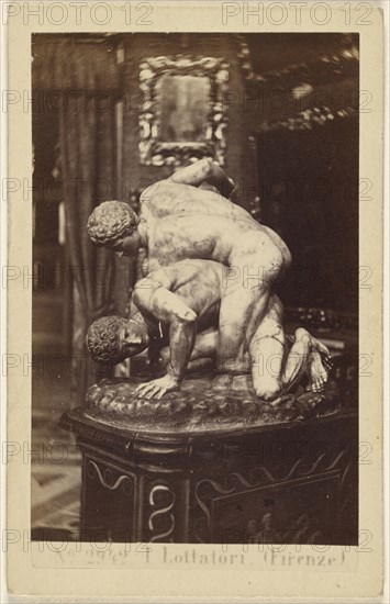 I. Lottatori., Firenze),The Wrestlers - Tribune - Florence; Sommer & Behles, Italian, 1867 - 1874, March 20, 1867; Albumen