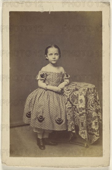 Portrait of a young girl; about 1870; Albumen silver print