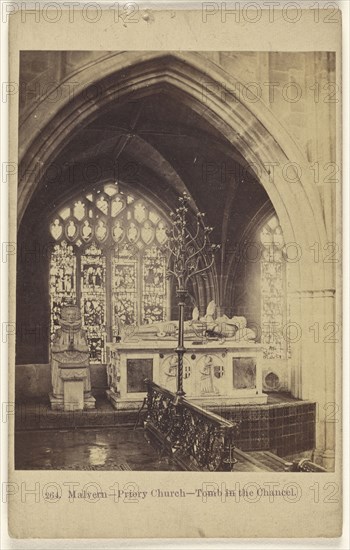 Malvern Priory Church - Tomb in the Chancel; Francis Bedford, English, 1815,1816 - 1894, about 1865; Albumen silver print