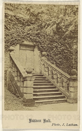 Hadden Hall. Door by which Dorothy Vernon escaped -; John Latham, British, active 1860s, October 30, 1865; Albumen silver print