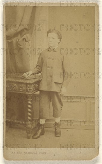 boy, standing; Xavier Merieux, French, active Paris, France 1860s, about 1865; Albumen silver print