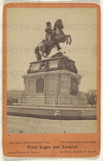 Prinz Eugen von Savoyen, Prince of Eugene of Savoy his tomb; Oscar Kramer, Austrian, 1835 - 1892, 1870 - 1875; Albumen silver