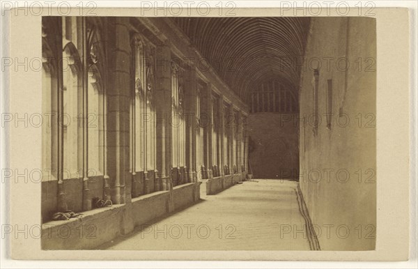 Winchester College. The Cloisters; A.W. Bennett, British, active 1860s, 1865 - 1870; Albumen silver print