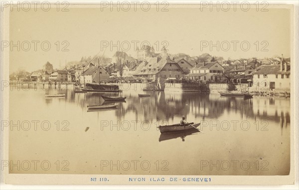 Nyon, Lac de Geneve, A. Garcin, Swiss, active Geneva, Switzerland 1860s - 1870s, 1870 - 1875; Albumen silver print