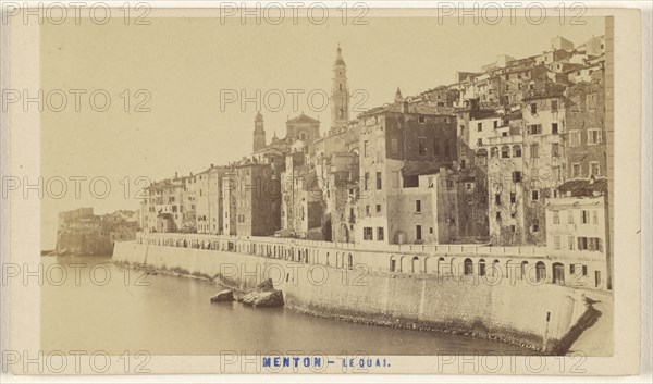 Menton - Le Quai; Davanne & Aléo; 1865 - 1867; Albumen silver print