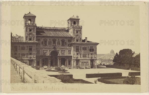 Villa Medici, Roma, Sommer & Behles, Italian, 1867 - 1874, 1865 - 1875; Albumen silver print