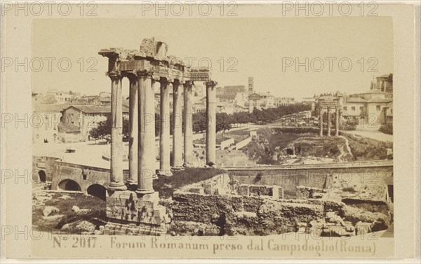 Forum Romanum preso dal Campidoglio, Roma, Sommer & Behles, Italian, 1867 - 1874, 1865 - 1867; Albumen silver print