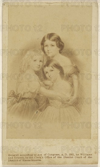 Copy of a painting of three young women; Williams & Everett; 1861; Albumen silver print