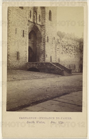 Carnarvon - Entrance to Castle. North Wales; Manchester Photographic Company, English, 1865 - 1868, 1864–1865; Albumen silver
