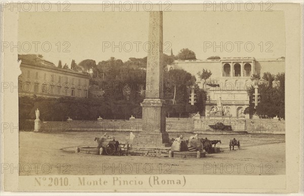 Monte Pincio, Roma, Sommer & Behles, Italian, 1867 - 1874, 1870 - 1875; Albumen silver print